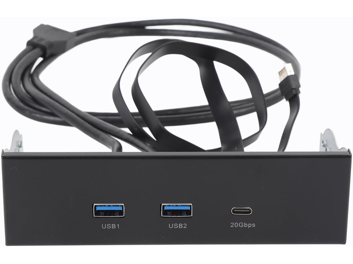 Hub Usb De 5,25 Polegadas Com Painel Frontal, 2 Portas Usb-a, 1 Porta