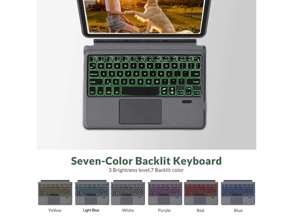 Capa De Teclado Bluetooth Ergonômica Para Tablet Surface Go 1/2/3 Sistemas Win