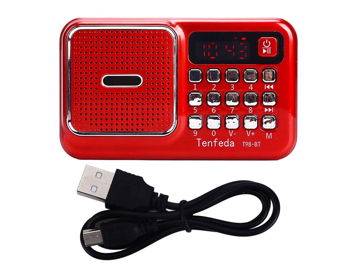 Rádio Portátil Laxiscreed Fm Mp3 Mini Sem Fio Com Alto-falante E Entrada Para Cartão