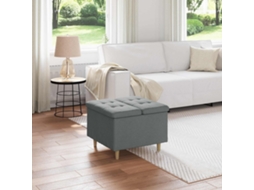 Vidaxl Otoman Com Armazenamento Cinza Escuro 60 X 60 X 45 Cm Tecido