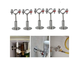 Suportes De Tubo Ajustáveis De Aço Inoxidável 304, Montagem Em Parede, Para Diâmetro 32-34mm, 5 Peças