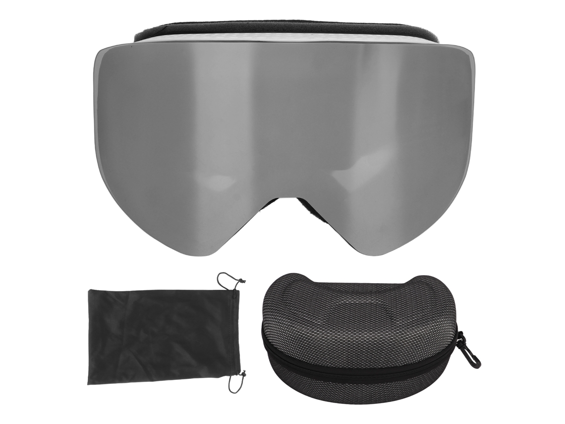 Óculos De Ski Com Lentes Magnéticas Anti Nevasca E Uv Proteção Para Snowboard Outdoor Otg Preto Prata