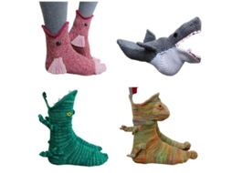 Meias Divertidas e Fofas de Inverno com Design de Peixe, Presente Único para Homens e Mulheres, Tamanho Único em Algodão