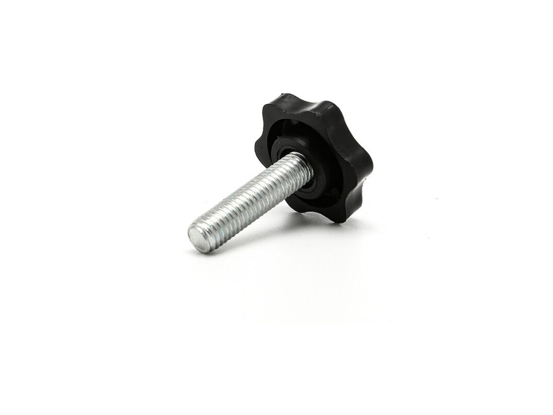 Conjunto De 6 Parafusos De Fixação Tipo Estrela Roscados M8 X 40 Mm, Pretos