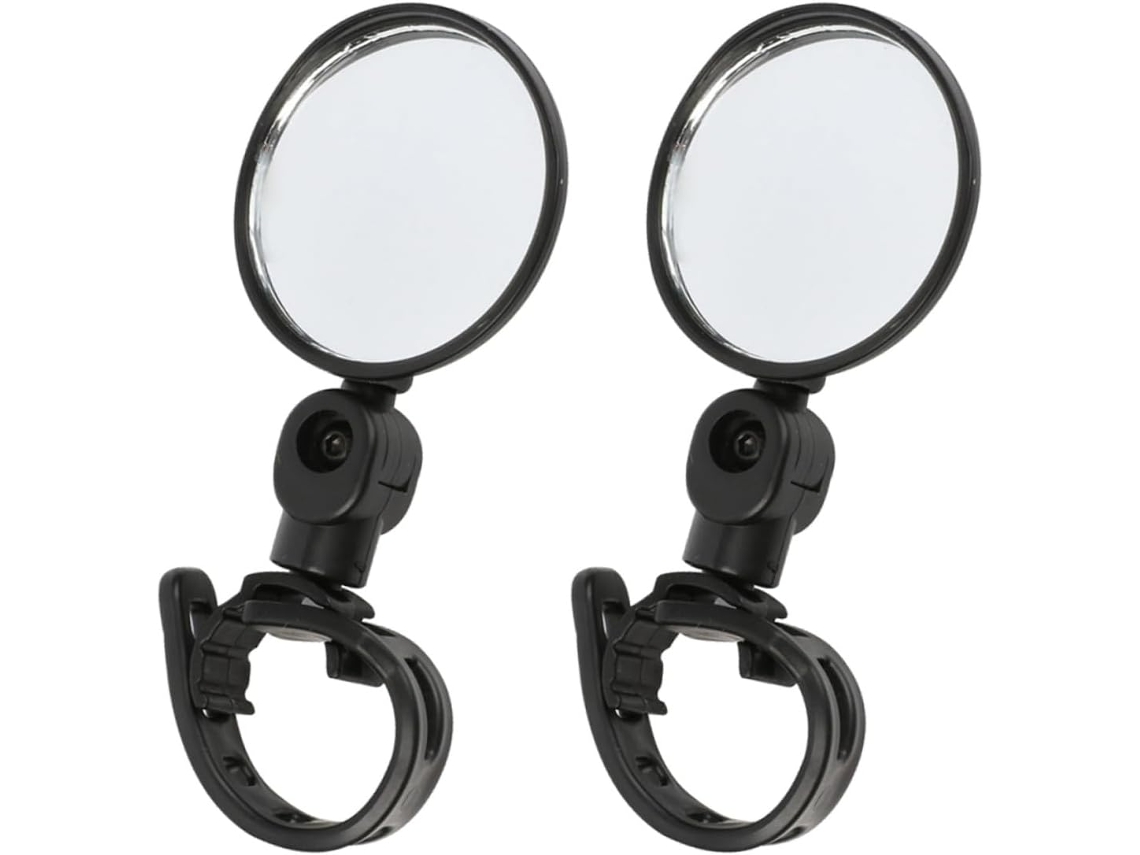 Espelho Retrovisor De 2 Peças Para Bicicleta E Motocicleta, Ajustável E Giratório.