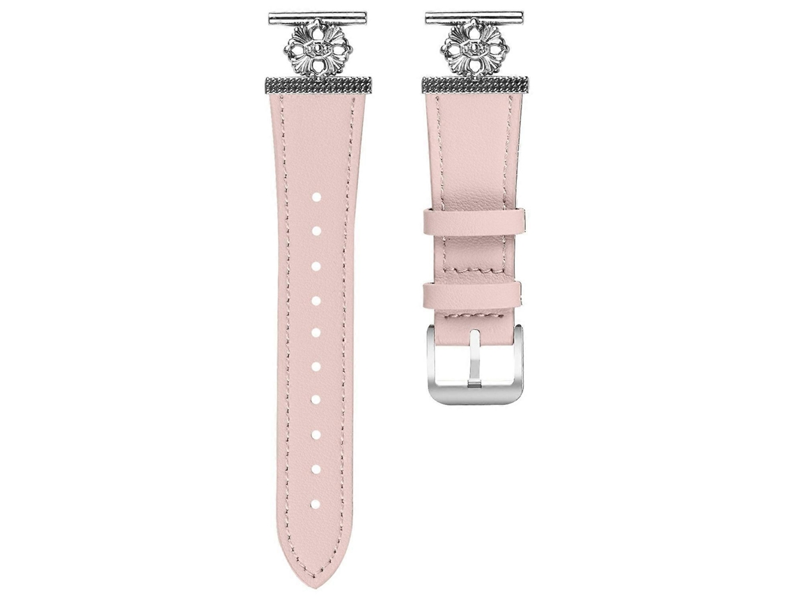 Pulseira De Relógio Verizon Gizmowatch 2, Couro Bovino Genuíno Com Decoração Floral E Ajustável Chenille (versão Masculina)