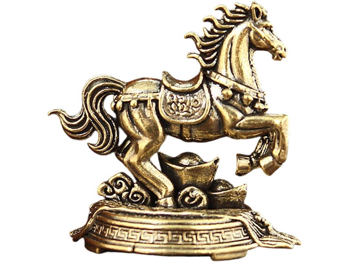 Estatueta De Cavalo Em Latão Para Decoração De Ano Novo De 2026 |