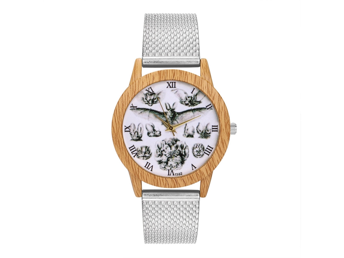 Reloj De Pulsera De Malla Para Hombre Y Mujer Moda Simple De Cuarzo Zhoulianfa T162-f Plata