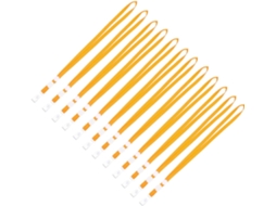 Conjunto De 50 Cordões De Nylon Laranja Crachás De Trabalho E Identificação, Resistentes E Ideais Escritório