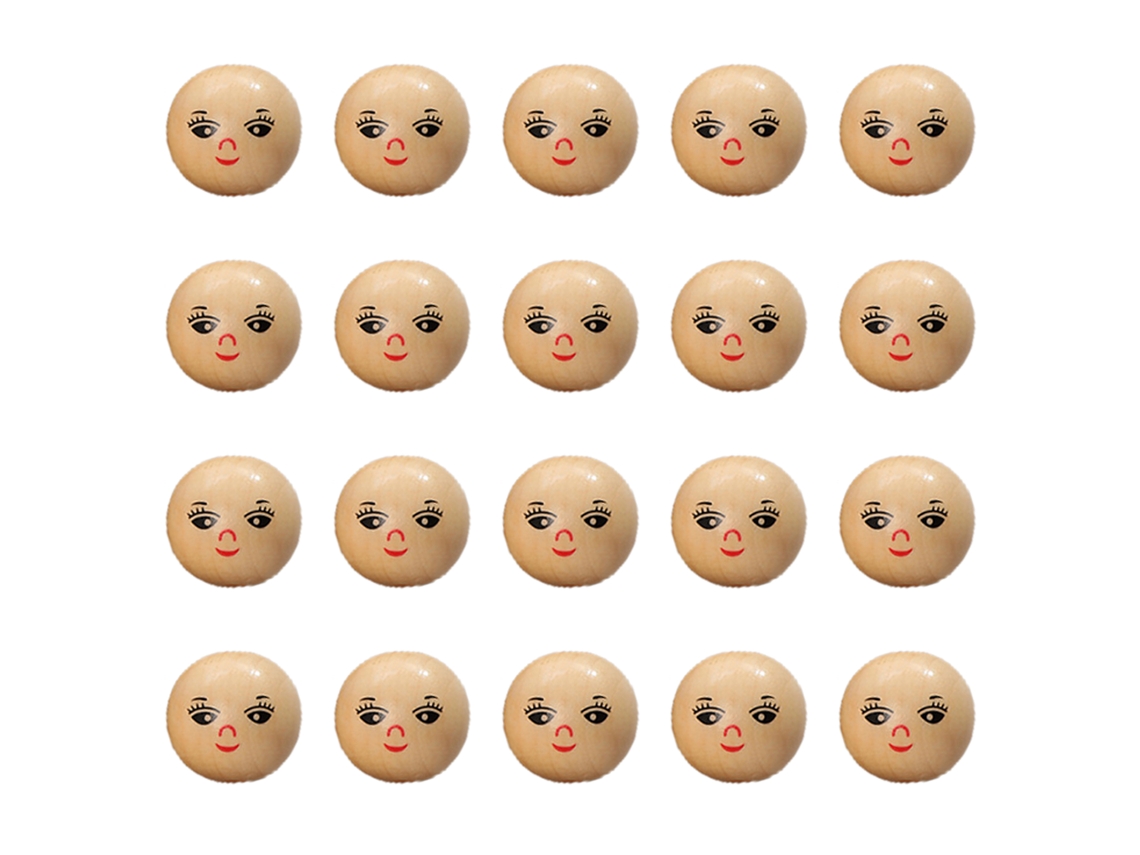 Acessórios de Jóias para Bonecas Crianças, Madeira Natural, 20 Peças LAXISCREED