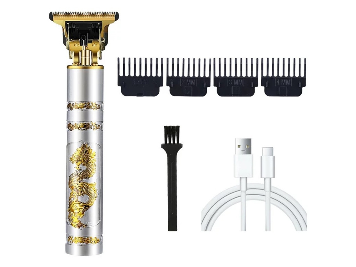 Máquina de Cortar Cabelo Elétrica Profissional para Homens Aparador de Cabelo e Barba com Lâmina T Cortador Sem Fio e Recarregável JEDBESETZT