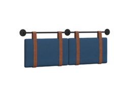 Conjunto 1 Cabeceira Suspensa Vidaxl Azul Couro Sintético (150 X 55 X 5 Cm)