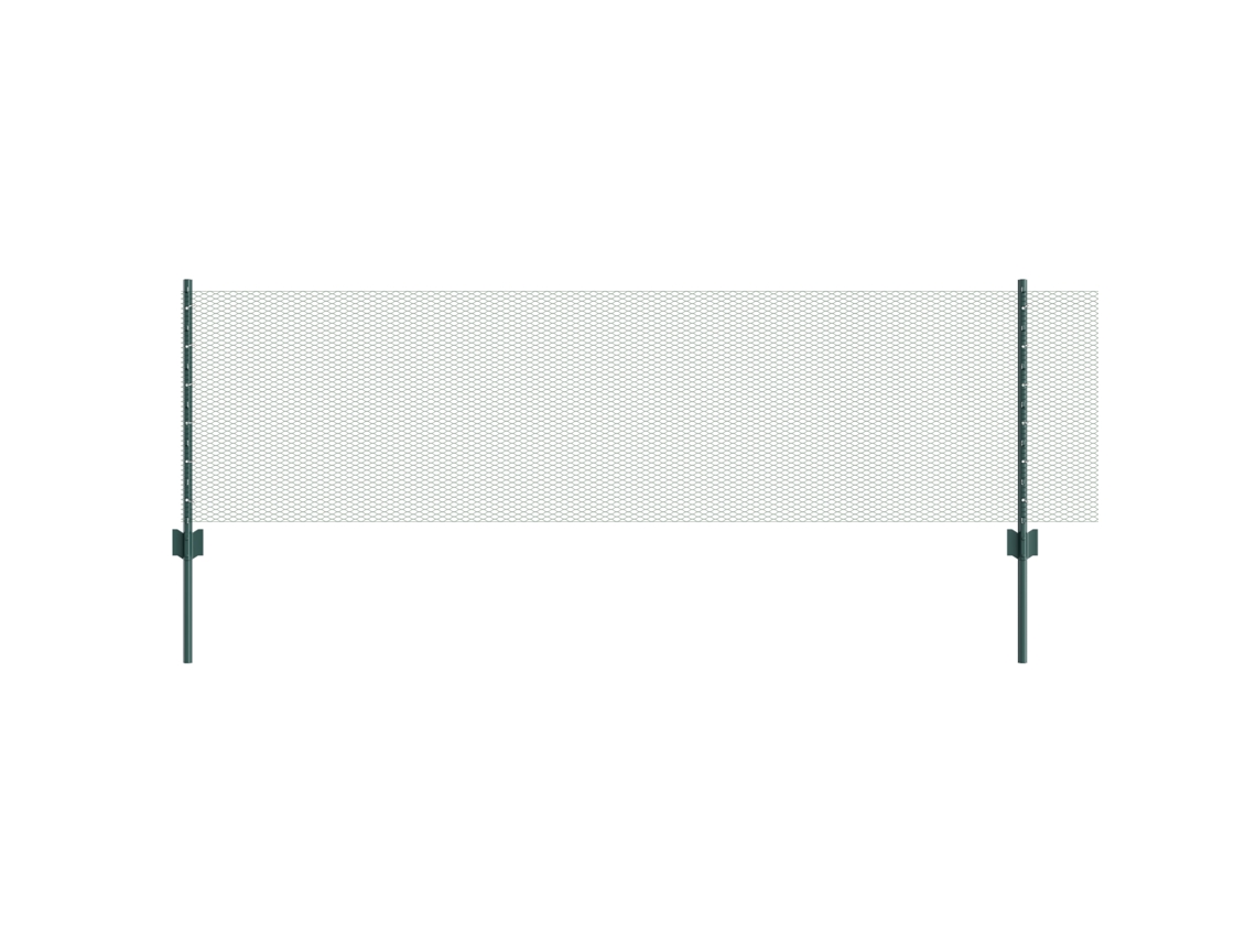 Conjunto 1 Painel De Cerca Vidaxl Verde Aço (25 X 0,6 M)