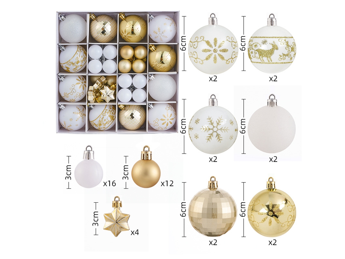 Conjunto De Bolas De Natal, Enfeites De Rvore De Natal Cuich (conjunto 8)