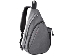 Mochila transversal 2026 para homens e mulheres, ideal para uso urbano, viagens e atividades ao ar livre, com bolso antifurto e porta-copos.