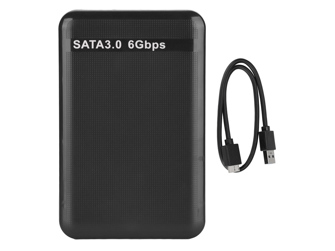 Case Externo Para Hd 2.5 Polegadas Usb3.0 Sata3.0 Plug And Play Até 3tb Com Indicador Led Preto (sem Disco Rígido)
