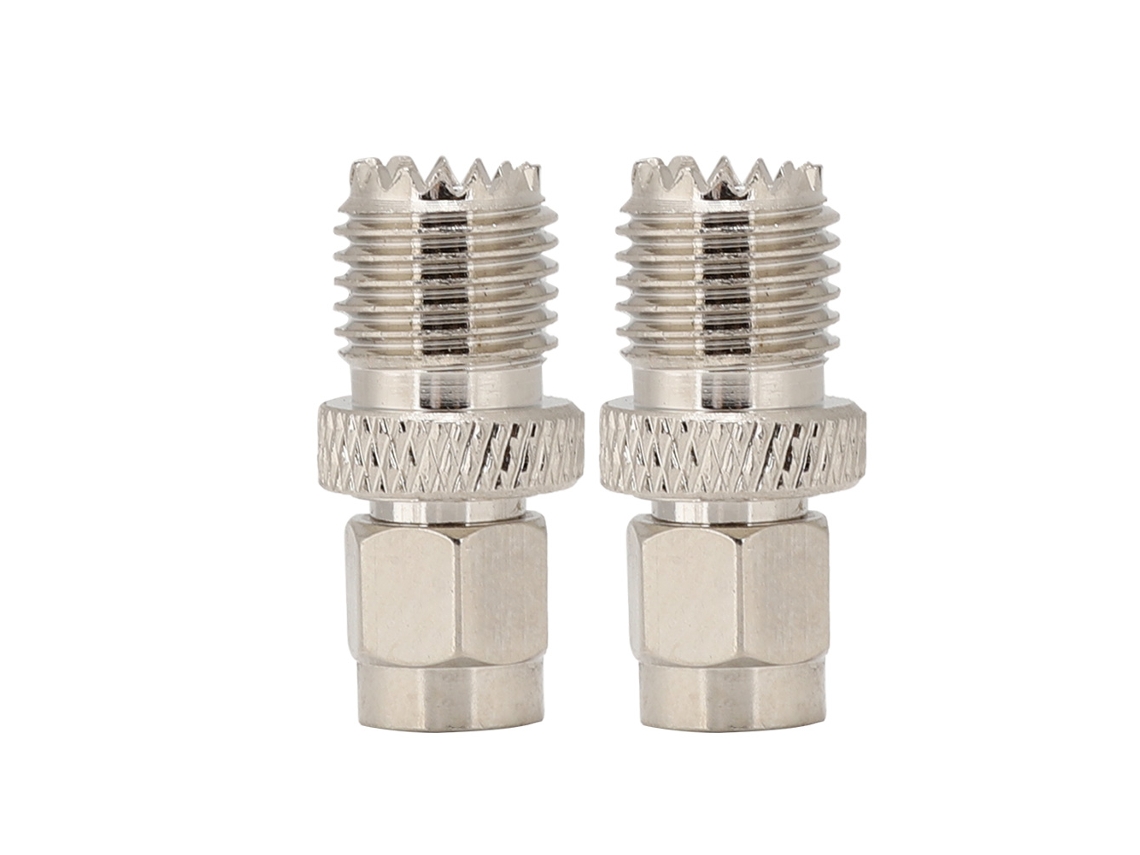 2pcs Adaptador Conversor Sma/mini Para Jk De Latão Com Placagem De Níquel Para Telecomunicações De Rádio