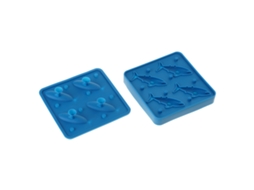 Forma De Gelo Silicone Qualidade Alimentar, Formato Exclusivo De Tubarão, Reutilizável, Ideal Para Congeladores De Sopa, Vinho E Suco