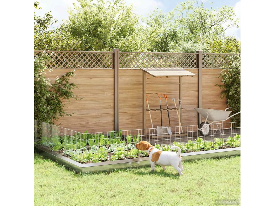 Vidaxl Cerca De Jardim Com Estacas 48 Unid. 95 X 50 Cm Aço Galvanizado