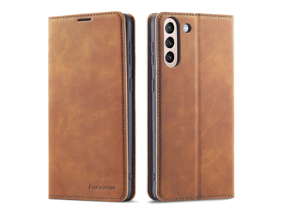 Capa De Couro Flip Horizontal Com Magnetismo Forte E Compartimentos Para Cartões, Carteira E Porta-retratos Para Samsung Galaxy S21 5g Da Série Dream