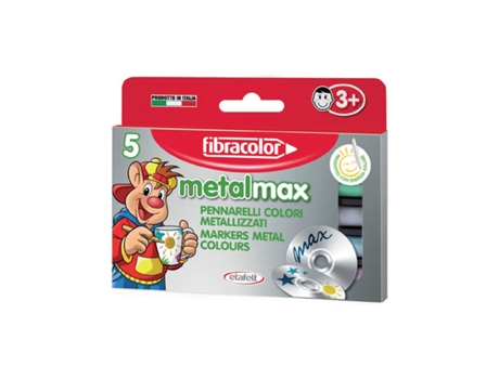 Marcador Fibracolor Metalmax com 5 Cores