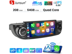 Autorádio Android 15 Para Fiat 500 2007-2015 2gb+64gb Gps Wifi Wireless Carplay Bluetooth Swc