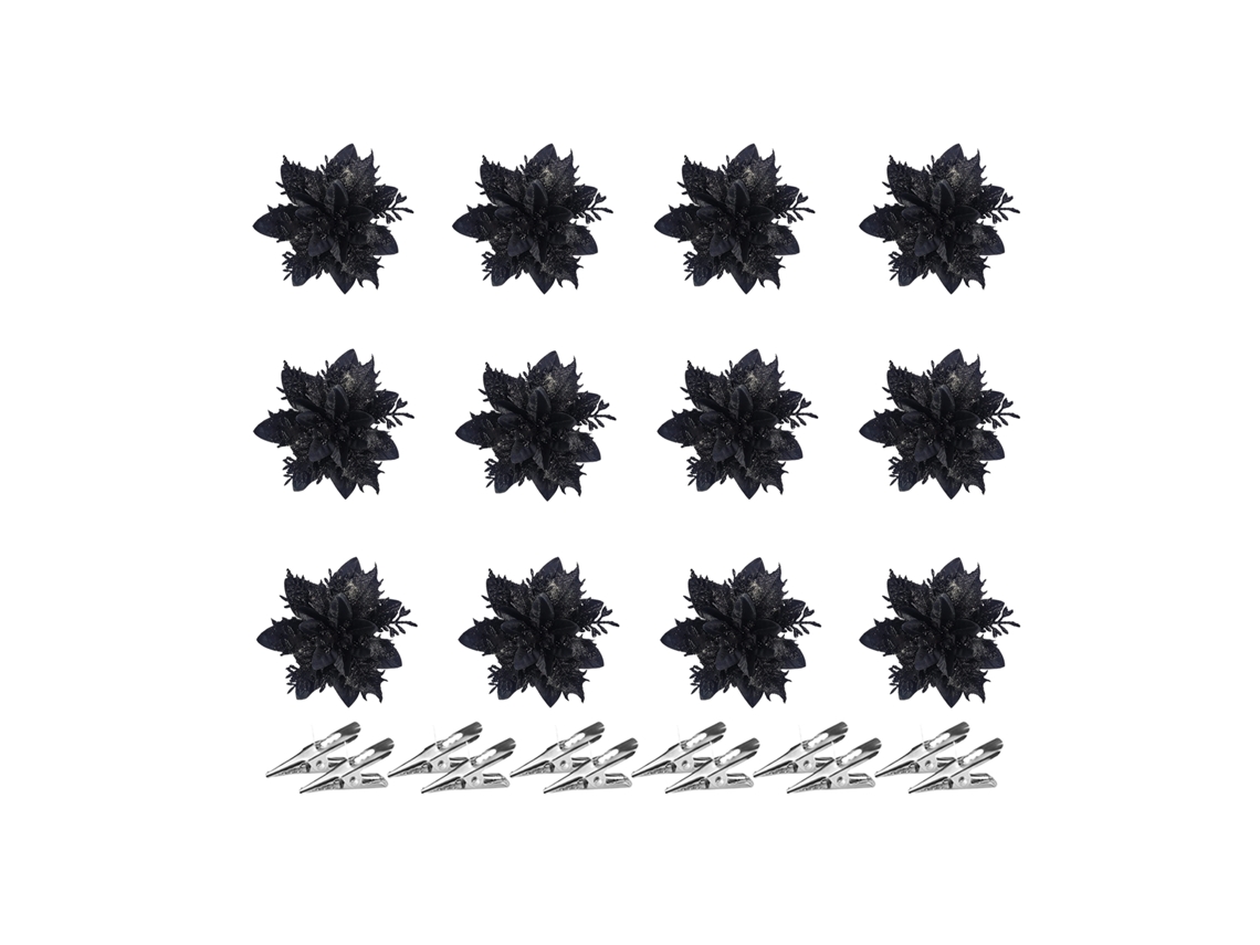 Laxiscreed Pack Com 12 Flores E Clips Para Decoração De Festival, 14cm