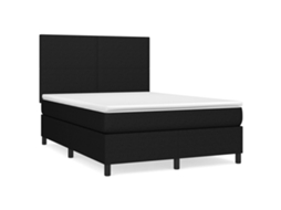 Box Spring Bed, Box Spring Beds Vidaxl Preto Tecido (140 X 190 Cm)