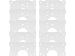 Conjunto De 10 Placas Aço Inoxidável Para Reparo Dobradiças Portas Armários E Móveis