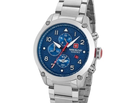 Relógio masculino prata aço inoxidável Smwgi2101502 SWISS MILITARY HANOWA