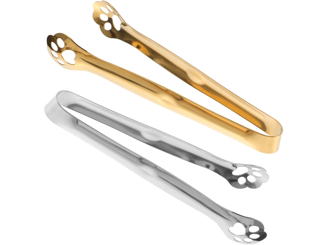 Conjunto De 2 Pinças Para Churrasco Em Aço Inoxidável Formato Pata Gato, Multifuncionais E Antiderrapantes, Ideais Para