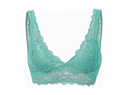 Sujetador Sin Armadura Con Encaje Floral Escote Profundo Sexy Y Espalda Hermosa Para Mujer 75c Ya Green