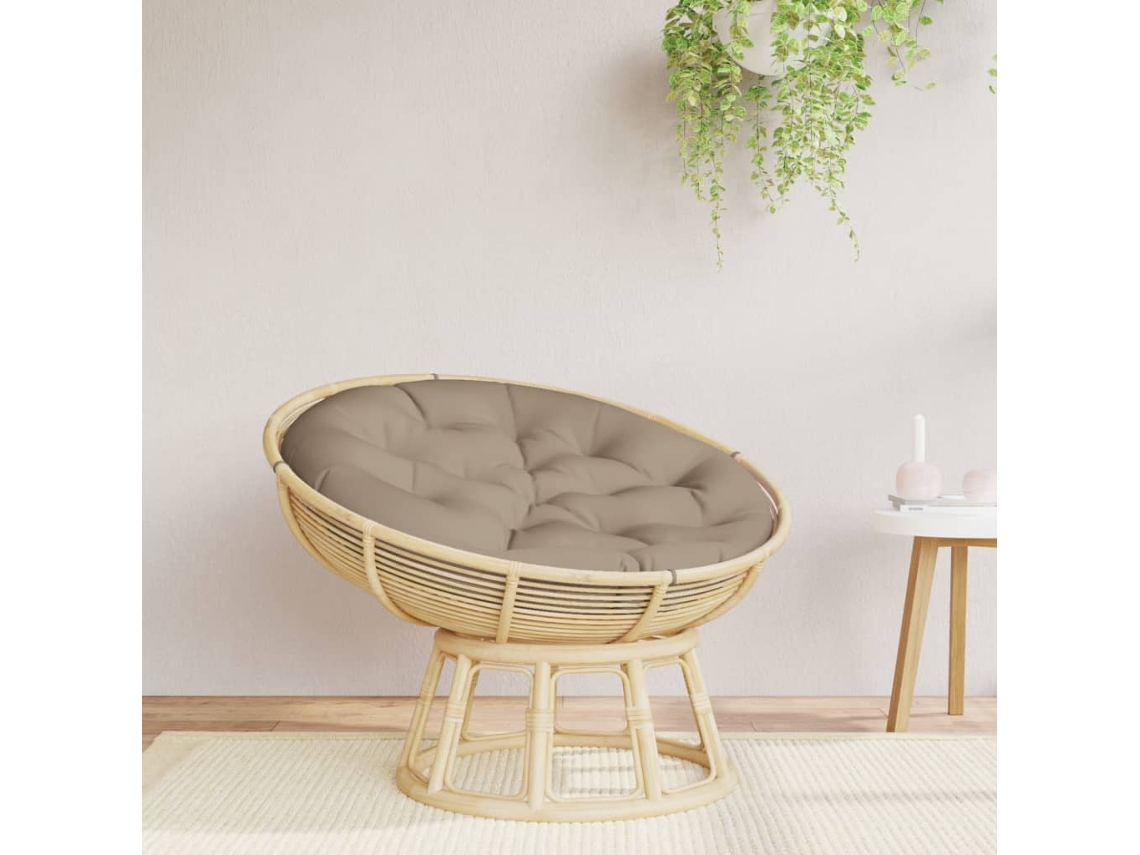 Almofadão redondo, Ø100x11 cm, tecido Oxford cinza acastanhado HARLANV1