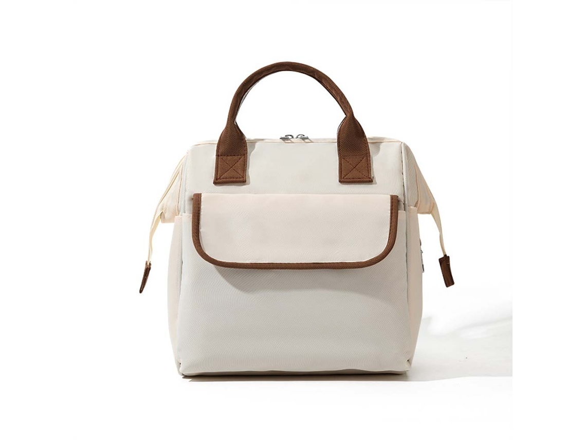 Bolsa tote minimalista de tecido Oxford marrom grande AQUAFORGE