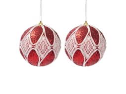 Bola De Natal De Espuma Plástica Vermelha Decoração De Feriado