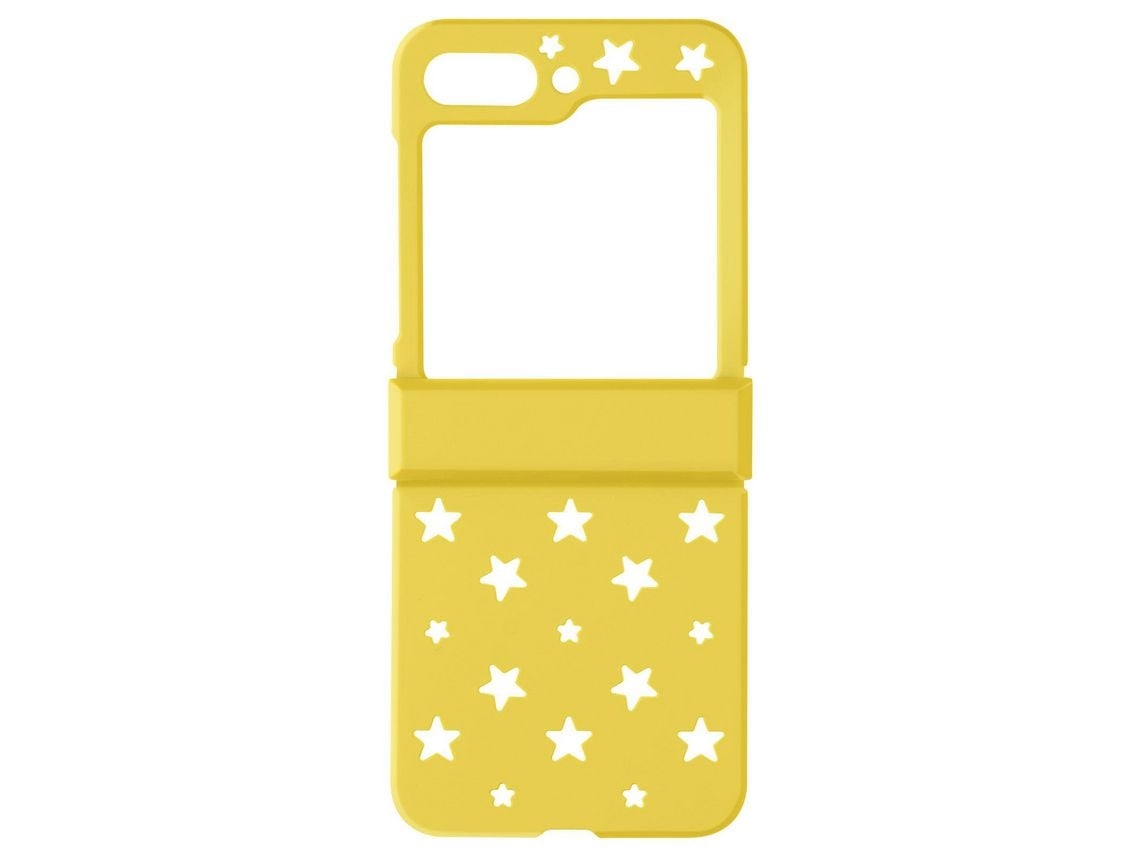 Capa Para Samsung Galaxy Z Flip 5 Ushion Acrílico Rígida Amarelo