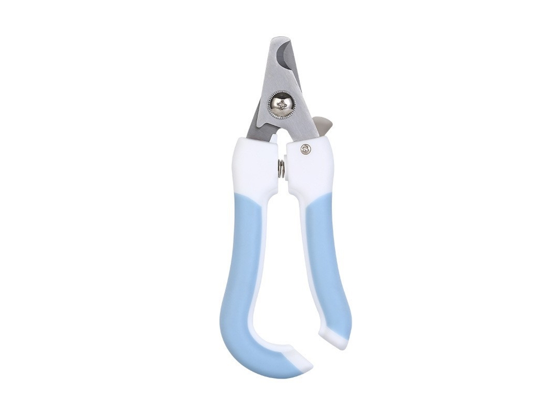 Cortador de unhas seguro para animais de estimação, azul.