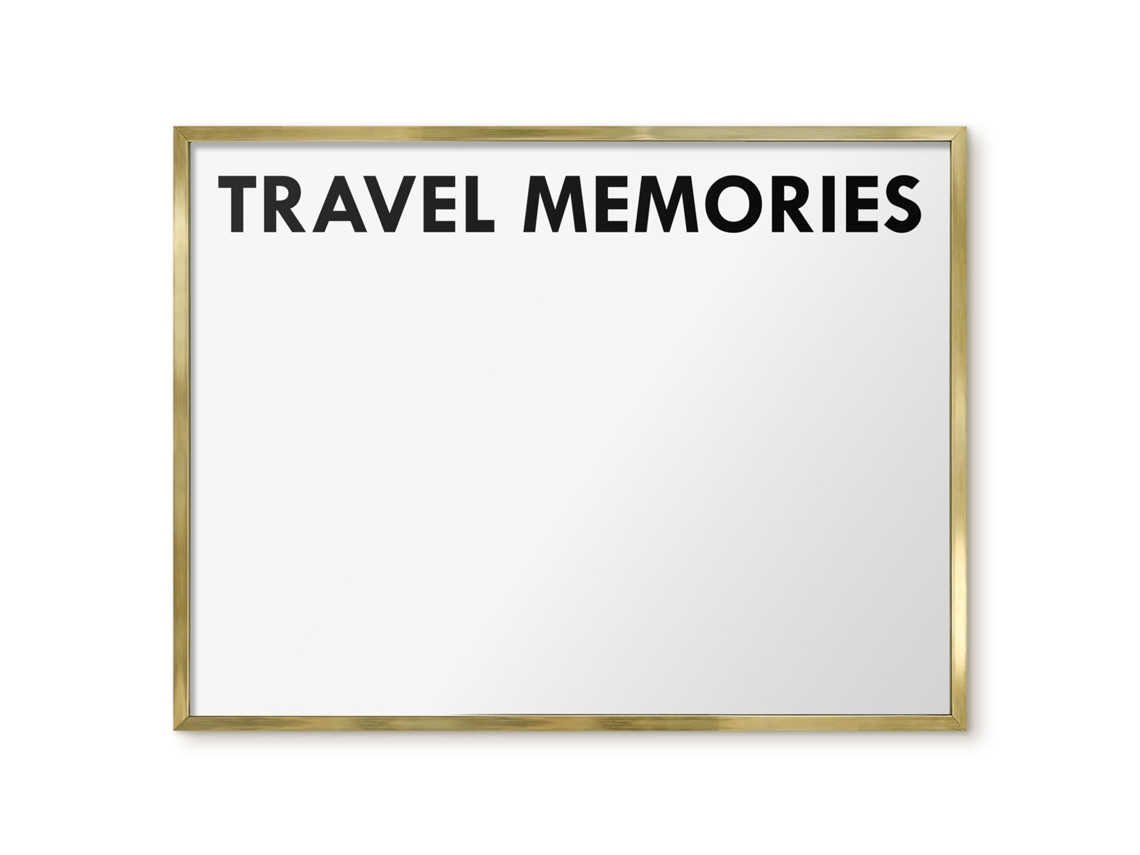 Quadro magnético de parede para recordações de viagens para o quarto Espelharte (80x60 cm)
