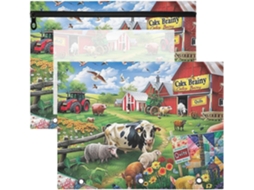 Frmg Farm Farmhouse Pastas Documentos Com 3 Argolas, Tamanho A4, Com Zíper 2014070a