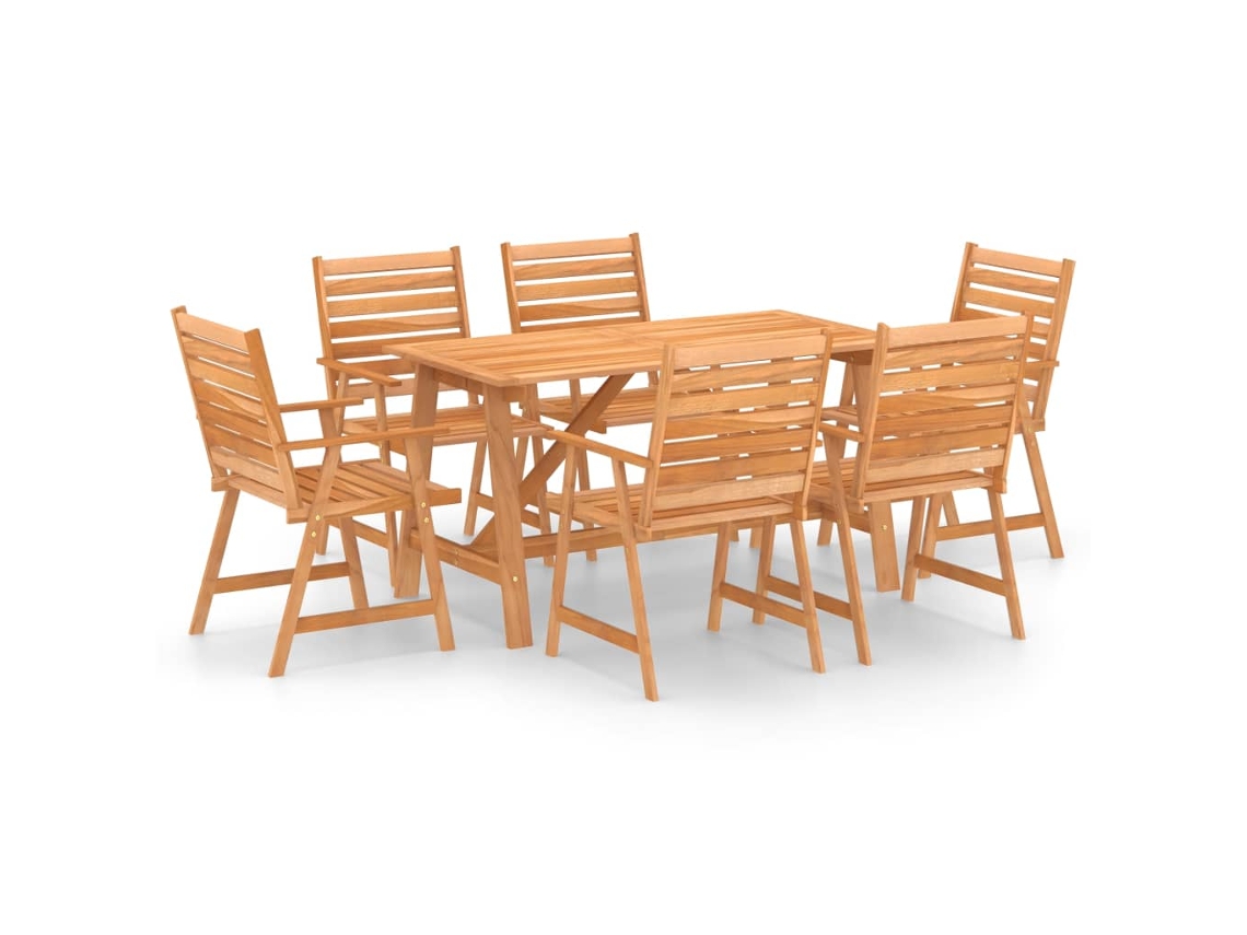 Outdoor Dining Set, Outdoor Dining Sets Vidaxl Marrom Madeira De Acácia (n/a)