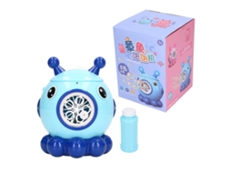 Primerox máquina de Bolhas Automática 5 Orifícios com Luz e Música Brinquedo Infantil Azul Claro