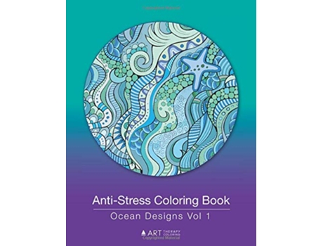 Livro AntiStress Coloring Book Ocean Designs Vol 1 de Art Therapy Coloring (Inglês)