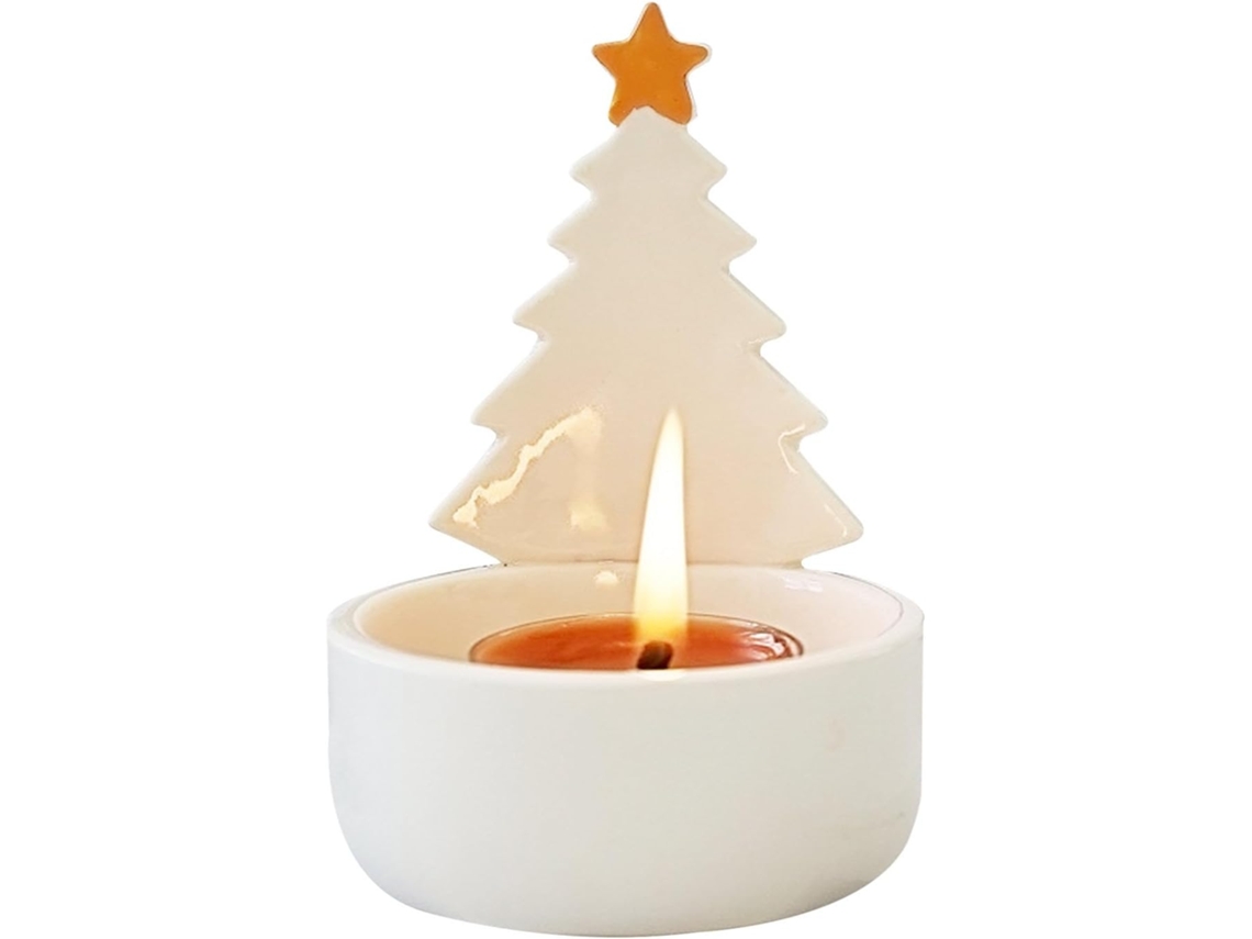 Porta-velas Decorativo Em Formato De Árvore De Natal |