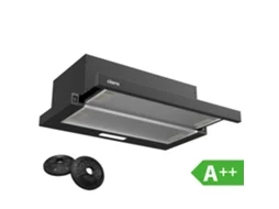 Exaustor Ciarra Telescópico A++ 60cm 370m³/h Recirculação Com Filtros De Carvão Rocker Button Preto Cd6906db