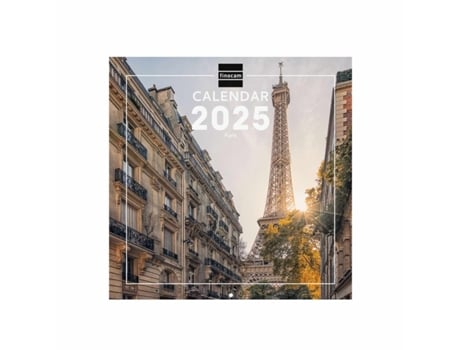 Calendário de Parede 2025 FINOCAM 30X30Cm Paris 781225525