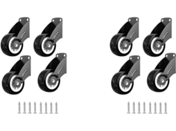 Conjunto De 8 Rodízios 2-polegadas Para Portão, Rodízios Antideslizantes Para Suporte Inferior Da Porta, Rodízios