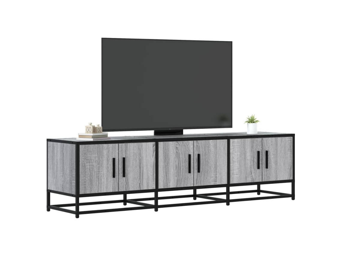 Vidaxl Móvel P/ Tv 150x35x41 Cm Deriv. Madeira/metal Cinzento Sonoma