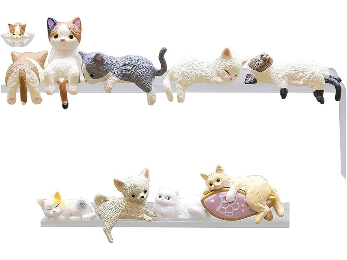 Lote De 9 Figurinhas De Chat Mignon Para Tela De Computador, Mini Tela De Chaton E Decorações De Televisão,