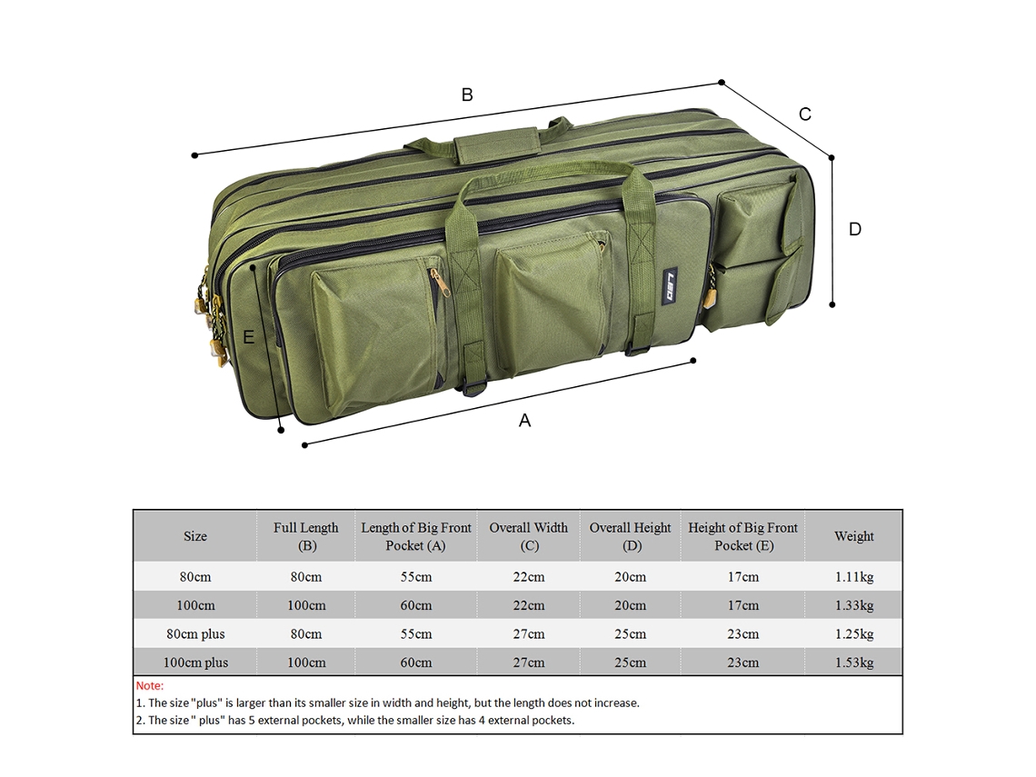 Mochila de Pesca 3 Camadas 80/100cm com Porta Vara