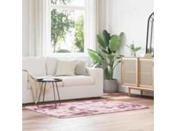 Vidaxl Tapete Shaggy De Pelo Alto Navarra 120x170 Cm Rosa Empoeirado
